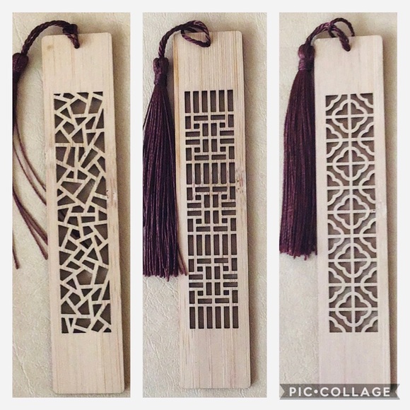 Hand Crafted Other - Geometric Wooden Bookmark Bundle